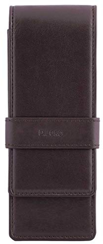 DiLoro Federmäppchen aus Leder für DREI Füllfederhalter, Tintenroller und Bleistifte