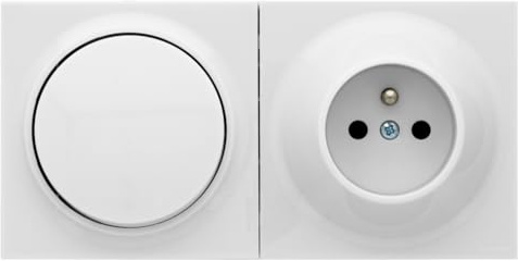 FONTINI - Neo Evo Interrupteur Va Et Vient Et Prise 2P+T Blanc