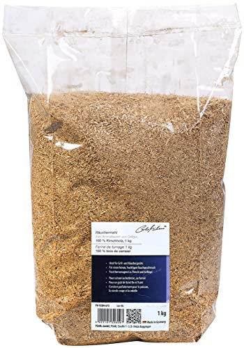 Carlo Milano Holzmehl zum Räuchern: Räuchermehl zum Aromatisieren von Grillgut, 100% Kirschholz, 1 kg (Räucherholzmehl für Grill, Räucher-Späne, Backofen)