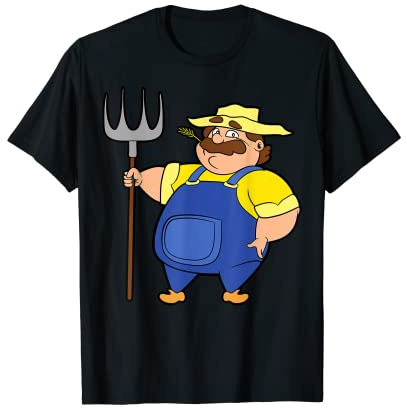 Pitchfork Hayfork Agriculture Husbandman Farmer Farm Farming T-Shirt