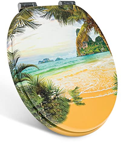 Xonic Design WC-Sitz - Premium Klo-Deckel - Toilettensitz mit Absenkautomatik - hochwertige Klobrille mit Motiv - MDF122