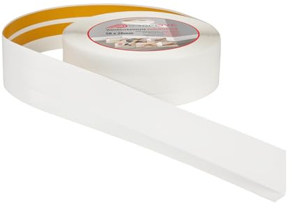 ProfiPVC Weichsockelleiste selbstklebend aus PVC 50x20mm 25m Weiß | Bodenleiste aus Kunststoff, flexible Sockelleiste Knickleiste für Zimmer, Küche, Badezimmer, weiche Fußleiste Abschlussleiste