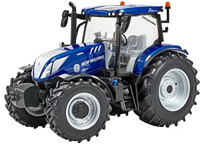 New Holland T6.180 Blue Power Traktorspielzeug, Bauernhofspielzeug für Kinder von New Holland, kompatibel mit Bauernhoftieren und Spielzeug im Maßstab 1:32, für Sammler & Kinder ab 3 Jahren