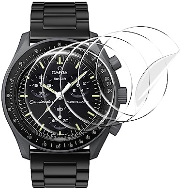 Protezione in Cristallo per Moonswatch, Protettore Schermo Anti-Graffio in TPU Morbido Compatibile con Swatch Omega Moonwatch, Copertura Protettore Schermo HD Chiara per Omega x Swatch Moonswatch