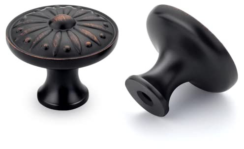 LONTAN Möbelknauf, Vintage Schwarz, 10 Stück für Türen, Schubladen und alte Schränke