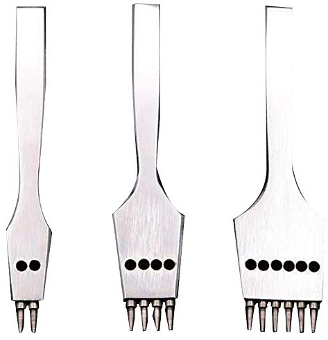 wiianoxd 3 unids 4mm Craft redondo agujero puncher desmontable costura cincel herramienta/conjunto