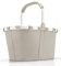 reisenthel carrybag herringbone sand – Stabiler Einkaufskorb mit viel Stauraum und praktischer Innentasche – Elegantes und wasserabweisendes Design