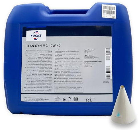 20 L FUCHS TITAN SYN MC 10W40 | passend für | MB 229.3 | VW 501.01 | VW505.00 | PSA B71 2300 | RN0700/RN0710 | 20 Liter Kanister | Fuchs | Motoröl | Öl | Motorenöl 10W-40