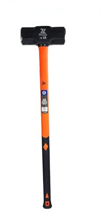 Zeluga 25-352 36in. 14 Lbs Pro Sledge and Club Hammer with 5G Fiberglass Handle, Drilling/Crack Hammer with Forged Steel Construction, Shock-resistant