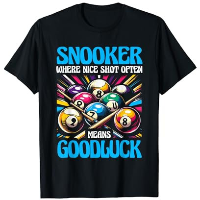 Beim Snooker bedeutet ein guter Schlag oft viel Glück beim T-Shirt