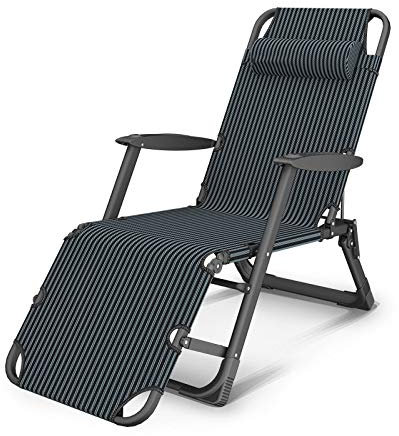 NOALED Zero-Gravity-Lounge-Stühle, extrabreiter klappbarer Liegestuhl für den Garten, klappbare Chaiselongue für die Außenterrasse, Strandstühle mit Kissen