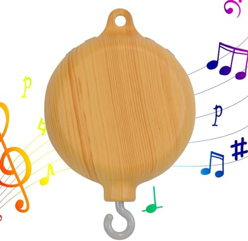 Mobilt speldosa för baby – smal, babyleksak för barnkammare | 35 vaggvisor barn musiklåda, träfinish spjälsäng klockspel, barn musiklåda imitation trä spinner barnkammare vindspel, spjälsäng klockspel