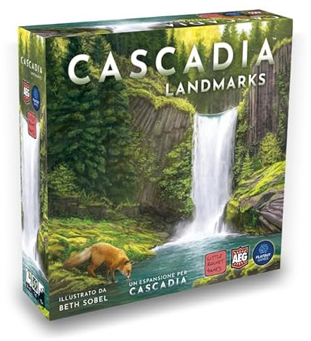 CASCADIA LANDMARKS Erweiterung Brettspiel auf Italienisch Little Rocket Games