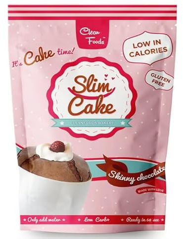 CleanFoods SlimCake 67 calories mug cake l saveur chocolat l 5 mug cake I Konjac Glucomannan I sans gluten I sans sucre I préparé en 60 secondes l mugcake