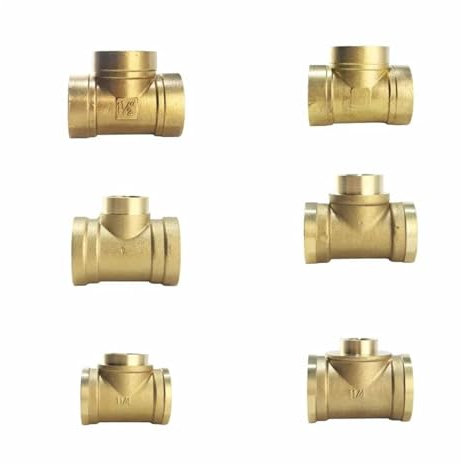 1pc Pneumatic Plumbing Brass Pipe Fitting Female Thread 1/2 - 2 BSP Reducing Tee Type Copper Fittings Water Oil Gas Adapter(1-1I4 to 1)