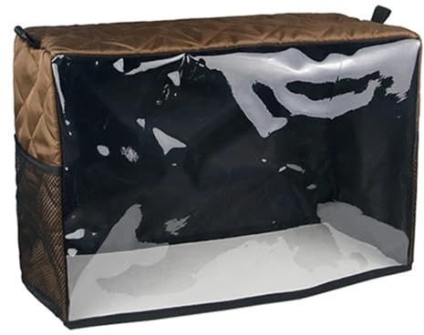 MQOYDCHL Symaskinväska de flesta standardmaskiner vattentät skyddsväska, symaskin dammskydd med förvaringsfickor för symaskiner, Brun, En storlek