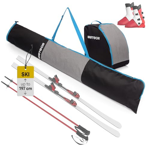 Ensemble de sacs à ski 2 en 1 - sac à skis jusqu'à 175 cm et sac à chaussures de ski avec ventilation housse de ski imperméable et sac à chaussures idéal pour les vacances de ski et les sports d'hiver