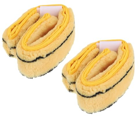 sourcing map Microfiber Scrubber Replacement Head 14.57 Inch for Window Glass Marble Wall Home Bathroom, Yellow Pack of 2