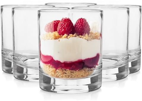 Glasmark KROSNO 1992 Lot De 6 Coupes À Glace En Verre Transparent Coupes À Dessert Lavables Au Lave-Vaisselle 260 ml