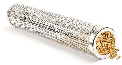 FUNOMOCYA Parrilla De Barbacoa De Acero Inoxidable Tubo Redondo Para Barbacoa De Generador De Humo Ahumador De Parrilla Para Asar Carne Sabor Ahumado Extra