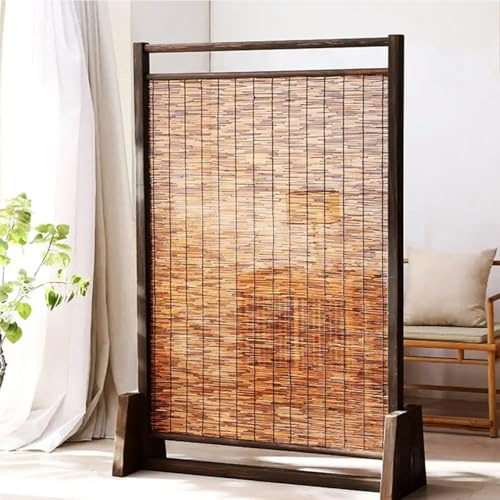 Tende a rullo in bambù carbonizzato, tende da sole retrò per esterni, per portici, cortili e terrazze, tende oscuranti (150 x 250 cm), soluzione elegante ed ecologica per la privacy