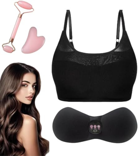 Brassière Massante Curvélla, Masseur Électrique De Massage De 3 Modes, Soutien-Gorge Massage Chauffant Femme, Soutien Gorge Massant, Soulage Douleurs Mammaires