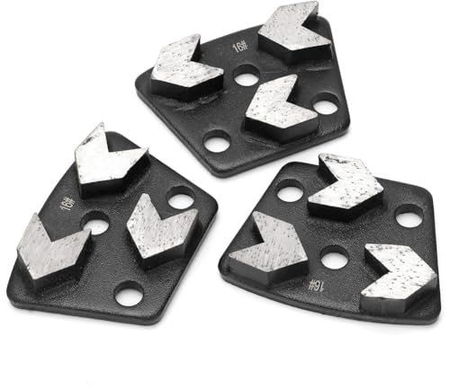 Ounfhtrttk Juego de 3 Discos de Corte para Amoladora Trapezoidal de 16 Pulgadas, para Pulir Hormigón y Zapatas.