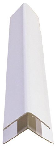 Black, Silver, White 5mm External Corner Trim 2.6m Bathroom Wall Panels Ceiling Cladding PVC Wet Wall Trim (White)