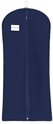 Hangerworld Atmungsaktive Kleiderschutzhülle 137cm Marine Blau Kleidersack Anzugshülle