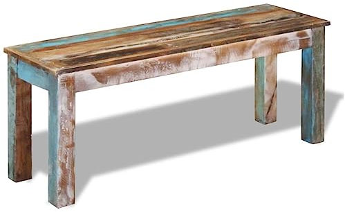 vidaXL Panca Stile Vintage in Legno Massello di Recupero a Mano Panchina Casa