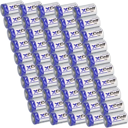 50x XCell Fotobatterie CR2 Lithium Batterie 3V 850mAh CR15H CR15H270 CR17355 DLCR2 CR15H270 AKKUman Set (50er)