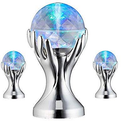 3 x LED Discoleuchte Hände rotiert in bunten Farben Disco Partylicht Discokugel Effektleuchte Lichtorgel (3 x Discokugel Hände)