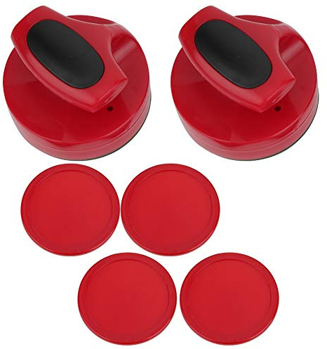 Air Hockey Pucks And Pushers, Large Size Red Table Hockey Pushers Set, 185g Table Hockey Pucks, For All Kinds Hockey Tables Ergonomic Design
