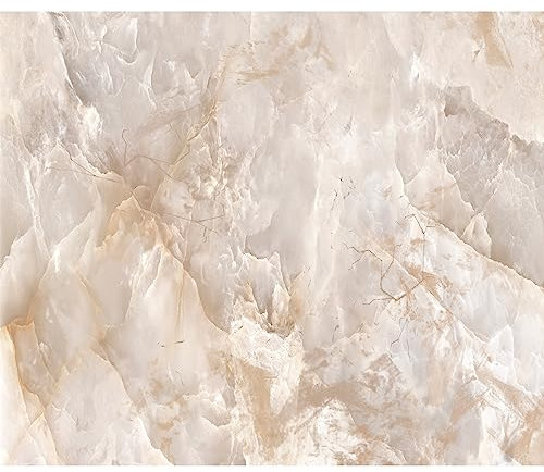 murando - Vlies Fototapete Steinwand 300x210cm Foto Tapete Schlafzimmer Wohnzimmer Vliestapete XXL Motivtapeten Bildtapete 3d Effekt Wand Dekoration - Marmoroptik 3D Effekt beige weiß f-C-0458-a-a
