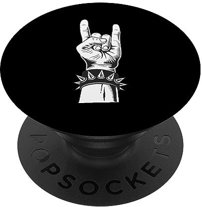 Let's Rock Devil Salute French Fries Fork Metalhand & Roll PopSockets Adhesive PopGrip