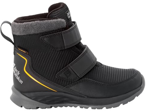 Jack Wolfskin Unisex barn Polar Bear Texapore Mid Vc K vandringskängor, Phantom Burly Yellow Xt, 31 EU