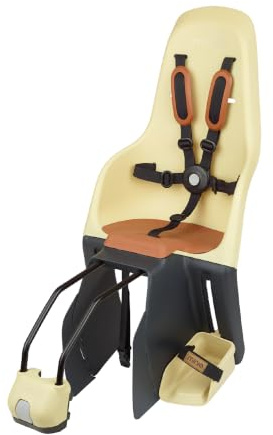 MINIA - Silla para Bicicleta Trasera Apta para niños de 9 Meses a 6 años con Anclaje en el Cuadro o en el portaequipajes.