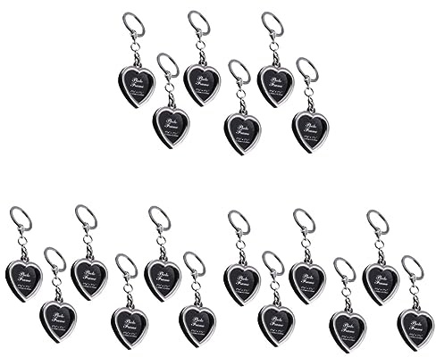 CALLARON 18 Pcs Picture Frame Keyrings for Couples Photo Keychain Wedding Frame Picture Key Chain Photo Mini Key Fob Photo Key Ring Small Friendship Miss
