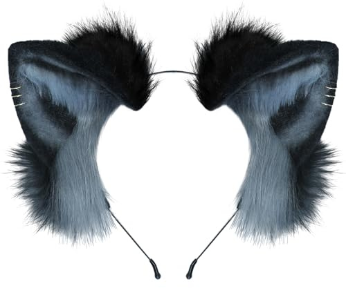 dressfan Katzenohren Haarreif Stirnband Niedlich Katze kostüm Verkleidung Zubehör, Damen & Herren Party Neko Cosplay Kostüm Accessoire zu Karneval & Fasching & Halloween