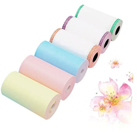EXCEART 6 Stück Farbiges Druckpapier Für Kasse Buntes Thermopapier Für Schreibmaschine Kompatibel Mit Tintenstrahldruckern Praktisch Für Heim Und Bürogebrauch