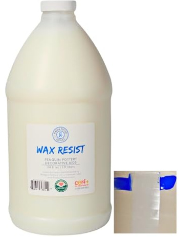 Penguin Pottery - Premium-Keramikwachsbeständigkeit für Keramikglasur, Keramik-Gleitton und Keramikglasuren – Alternative zu Latexbeständigkeit für Töpferei – Keramikversiegelung für Töpferei – 1,9