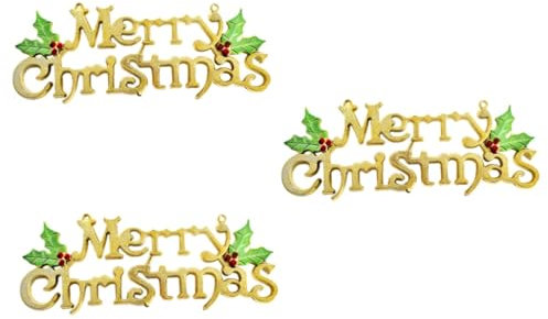 Ciieeo 3 Piezas Cartel de Carta de Feliz Navidad Cartel de Feliz Navidad para decoración Ornamento Tarjeta de Carta de Navidad navideños Familiar Decoraciones