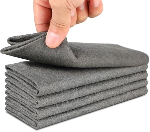 Pack de 5 Chiffon de Nettoyage Magique épaissi, Chiffon vitre sans Trace, idéal pour Les fenêtres, la Cuisine et Le Verre. Facile à Nettoyer et résistant (30 x 40 cm, 5 pièces).