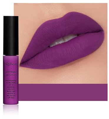 Anifer Velvet Matte Flüssiger Lippenstift Make-up, langanhaltend und wasserfest, haftet nicht am Becher, Lipgloss (Dunkellila 621)