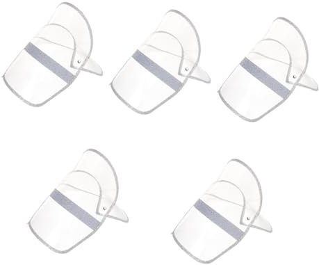 WRITWAA 5stücke Regenmütze Mit Abnehmbarem Schild Transparente Regenjacke Zubehör Für Optimalen Gesichts Und Sichtschutz Bei Regen Praktisch Leicht Zu Installieren Entfernen Für