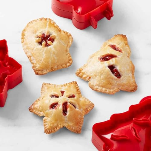 3PCS Hand Pie Molds, Pocket Pie Molds Christmas Tree Star Glove Shape Dough Presser Mini Hand Pie Set Pie Maker for Christmas Baking
