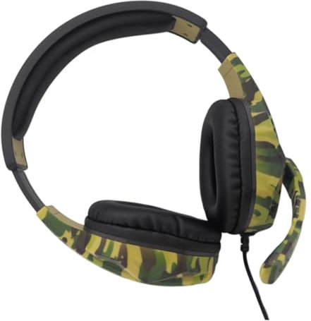 Veemoon Casque Gaming Camouflage avec Microphone pour Pc Ordinateur Portable Et Téléphone Mobile Vert