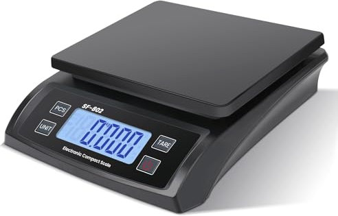 HWEVDHJ Digitale Küchenwaage, 30 kg, große Lebensmittelwaage zum Backen, Kochen, digitale Wiege-Brotwaage mit LCD-Display, Zählwaage für kommerzielle Zwecke, Schwarz