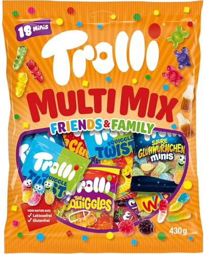 Multi Mix Friends & Family - mélange généreux de bonbons variés qui ravira petits et grands, idéal pour partager des moments de douceur en toute convivialité - Compatible avec Trolli - 430g