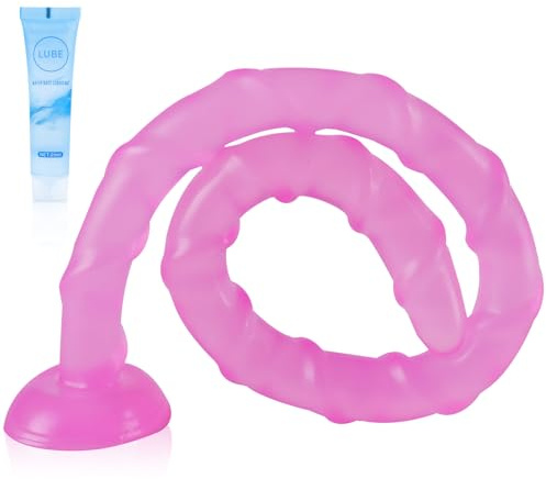 18.7in Super Long Anal Plug Dildo Soft Silicone Butt Plug for Female Male Gay Masturbation Anal Sex Toy Anus Dilator Expander- Pink